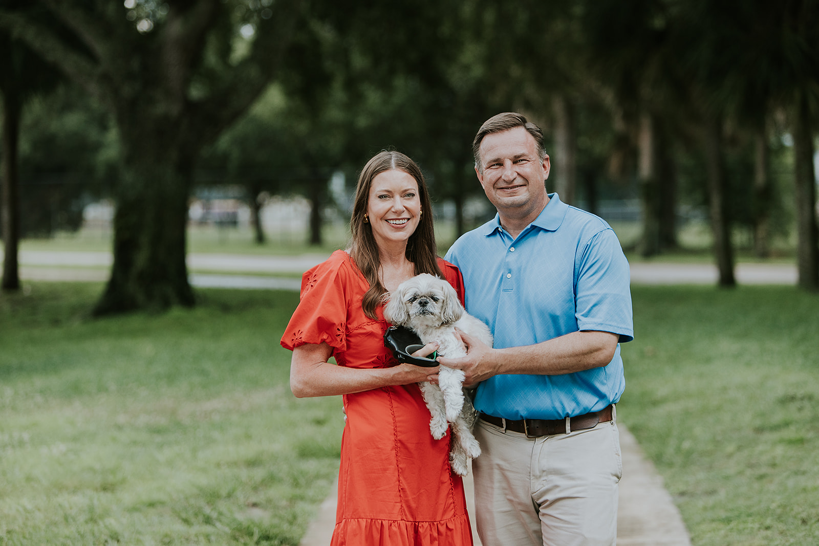 Jason and Christy Brodeur with their dog, Oliver